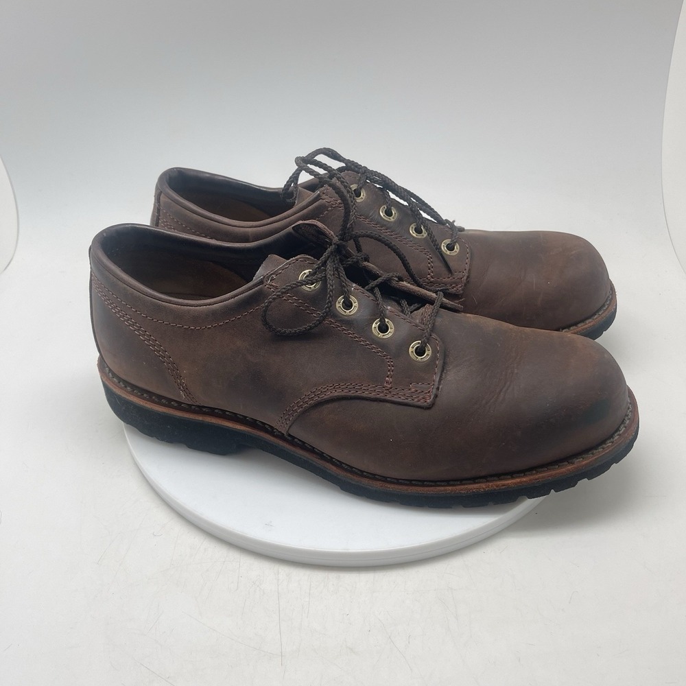 L.L.Bean Shoes Mens 10 Wide Bucksport Leather‎ Casual Oxford Brown Vibram Soles